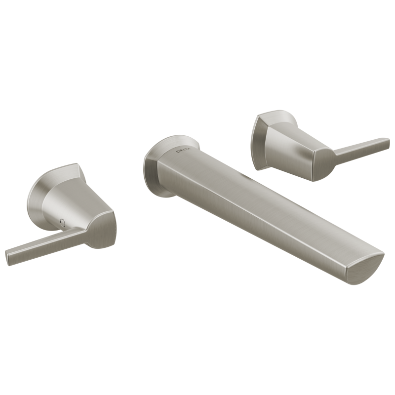 DELTA Galeon Two Handle Wall Mount Bathroom Faucet — Lumicoat® Stainless