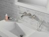 DELTA Stryke Two Handle Wall Mount Bathroom Faucet Trim — Lumicoat® Stainless