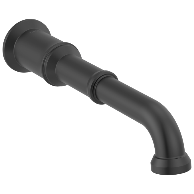 DELTA Broderick Two Handle Wall Mount Bathroom Faucet Trim - Less Handles — Matte Black