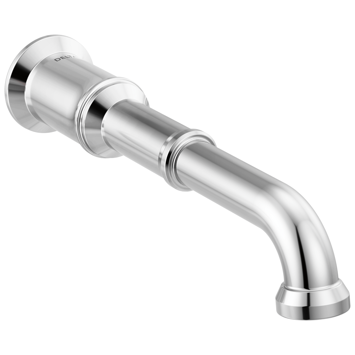 DELTA Broderick Two Handle Wall Mount Bathroom Faucet Trim - Less Handles — Lumicoat® Chrome