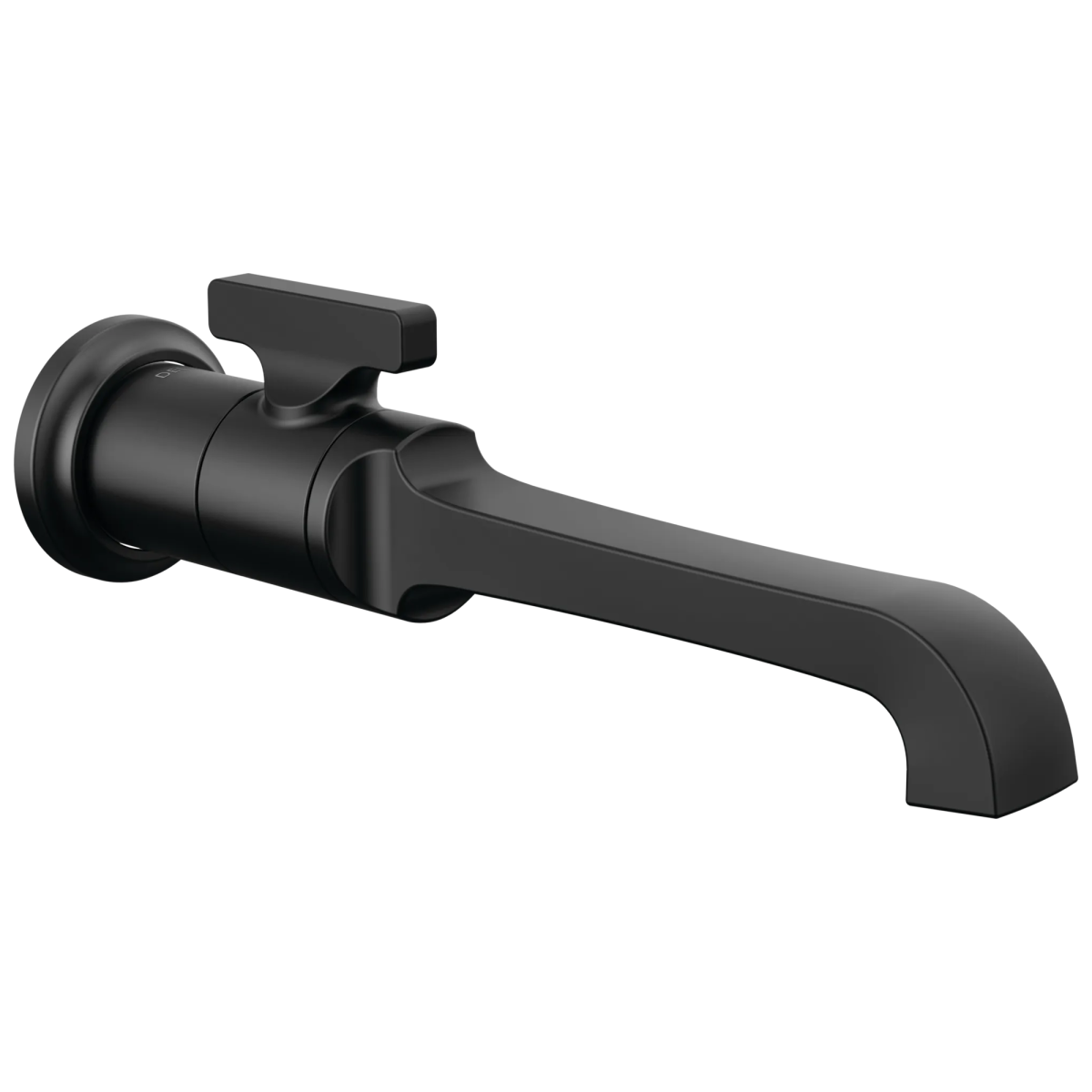 DELTA Tetra Single Handle Wall Mount Bathroom Faucet Trim — Matte Black