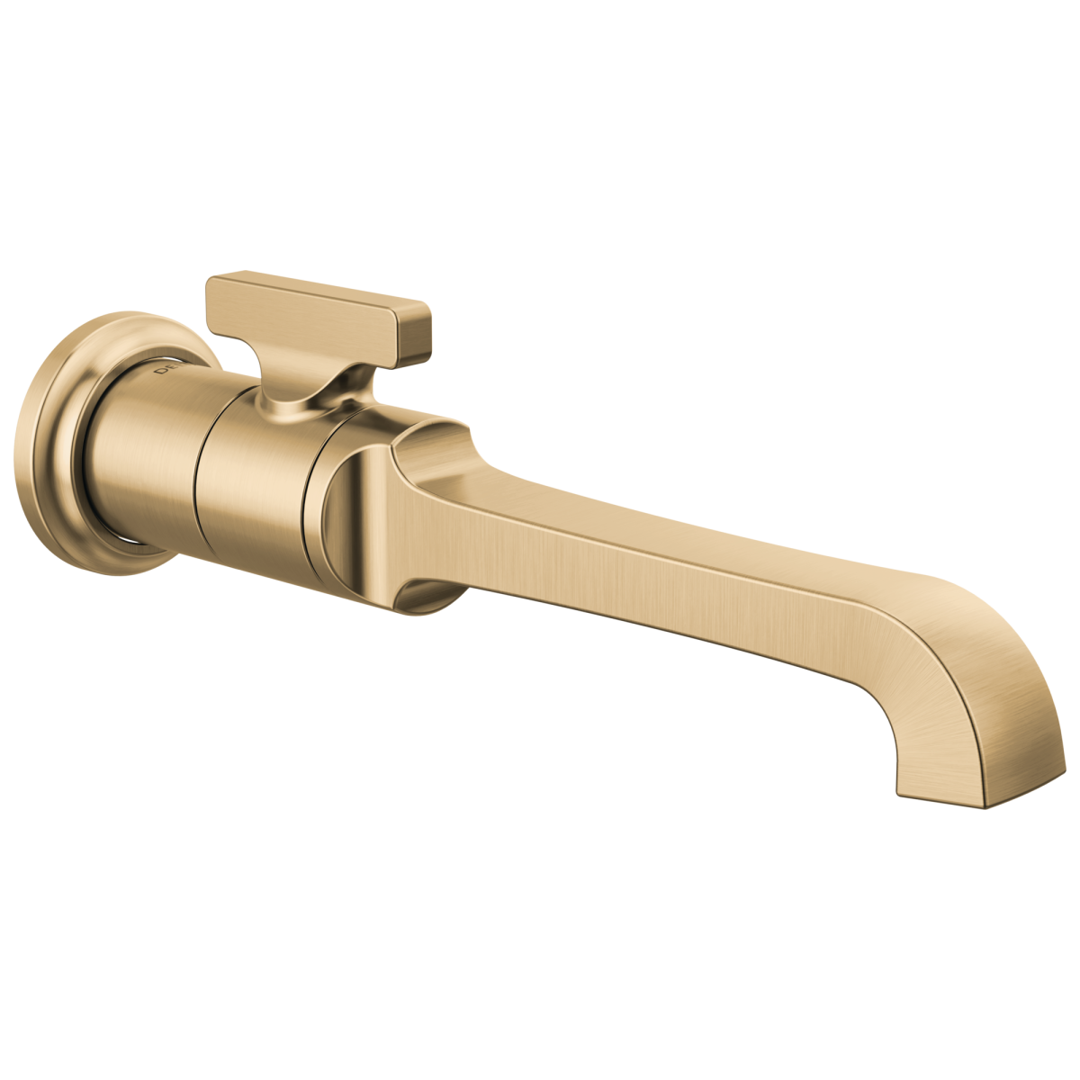 DELTA Tetra Single Handle Wall Mount Bathroom Faucet Trim — Lumicoat® Champagne Bronze