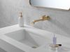 DELTA Tetra Single Handle Wall Mount Bathroom Faucet Trim — Lumicoat® Champagne Bronze