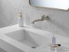 DELTA Tetra Single Handle Wall Mount Bathroom Faucet Trim — Lumicoat® Stainless