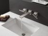 DELTA Pivotal Two Handle Wall Mount Bathroom Faucet Trim — Lumicoat® Stainless