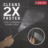 DELTA Bonacci Three Hole Roman Tub Trim with Hand Shower — Matte Black