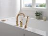 DELTA Bonacci Three Hole Roman Tub Trim with Hand Shower — Lumicoat® Champagne Bronze