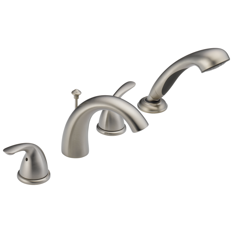 DELTA Classic Roman Tub with Hand Shower Trim — Stainless
