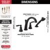 DELTA Woodhurst Roman Tub with Hand Shower Trim — Matte Black