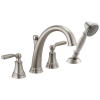 DELTA Woodhurst Roman Tub with Handshower Trim — Stainless