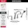 DELTA Woodhurst Roman Tub with Handshower Trim — Chrome