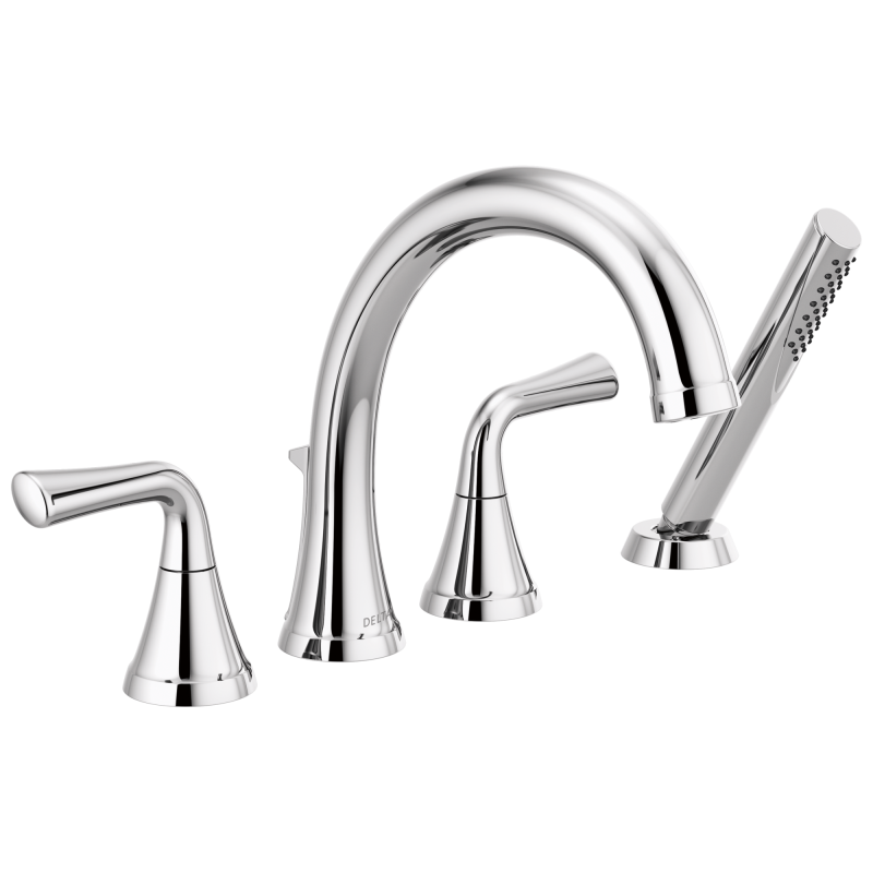 DELTA Kayra Roman Tub Trim with Hand Shower — Chrome