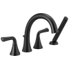 DELTA Kayra Roman Tub Trim with Hand Shower — Matte Black