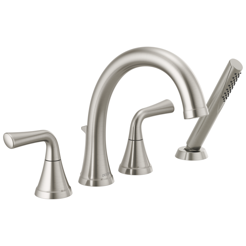 DELTA Kayra Roman Tub Trim with Hand Shower — Stainless