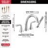 DELTA Kayra Roman Tub Trim with Hand Shower — Chrome