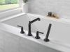 DELTA Saylor Roman Tub Trim with Hand Shower — Matte Black