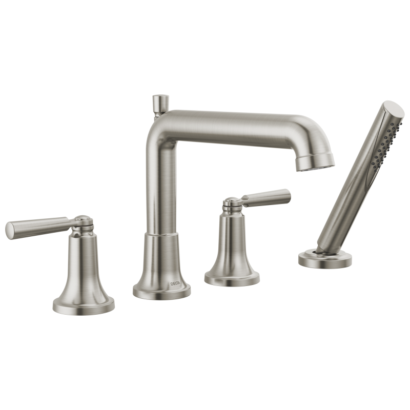 DELTA Saylor Roman Tub Trim with Hand Shower — Stainless