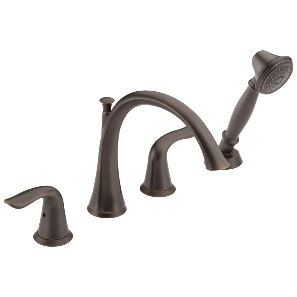 DELTA Lahara Roman Tub with Handshower Trim — Venetian Bronze