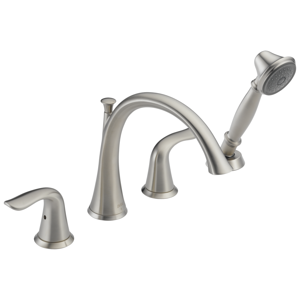 DELTA Lahara Roman Tub with Handshower Trim — Stainless