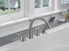 DELTA Lahara Roman Tub with Handshower Trim — Stainless