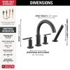 DELTA Altado Roman Tub Trim with Hand Shower — Matte Black