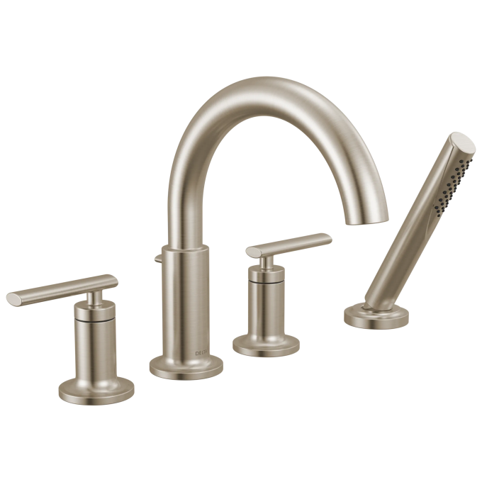 DELTA Altado Roman Tub Trim with Hand Shower — Stainless