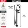 DELTA Bonacci Floor Mount Tub Filler Trim — Matte Black