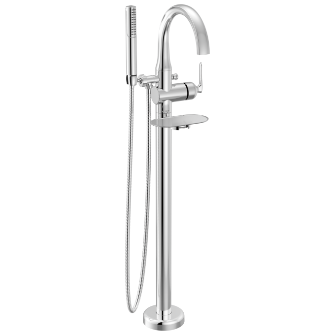 DELTA Bonacci Floor Mount Tub Filler Trim — Lumicoat® Chrome