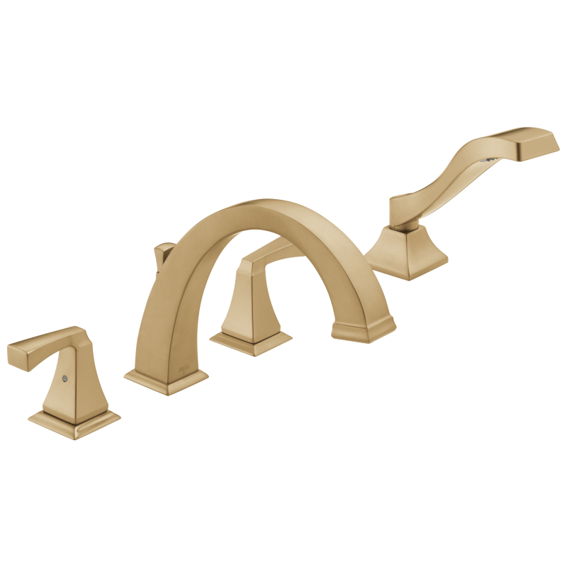 DELTA Dryden Roman Tub with Hand Shower Trim — Champagne Bronze