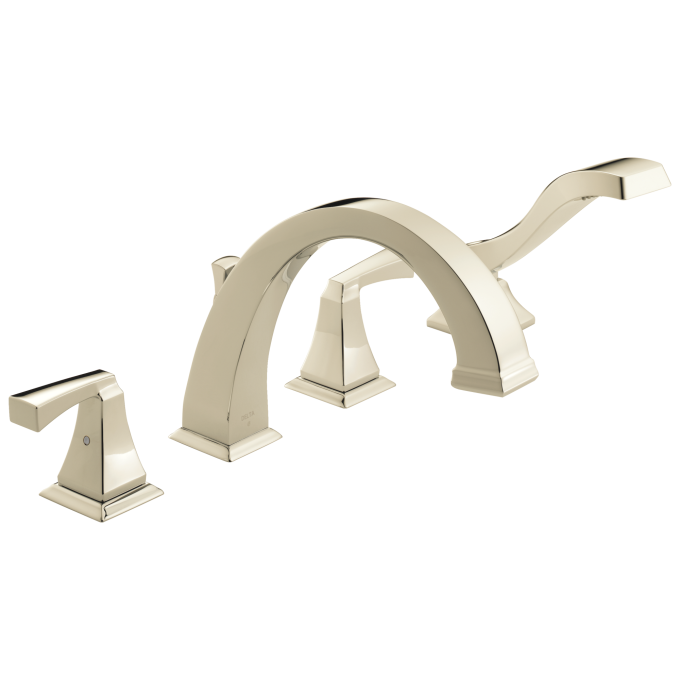 DELTA Dryden Roman Tub with Hand Shower Trim — Polished Nickel