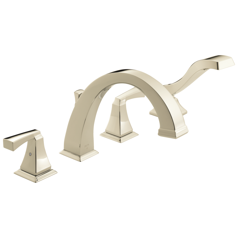 DELTA Dryden Roman Tub with Hand Shower Trim — Polished Nickel