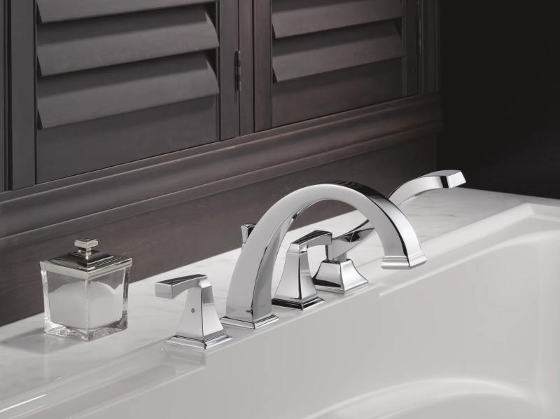 DELTA Dryden Roman Tub with Hand Shower Trim — Chrome