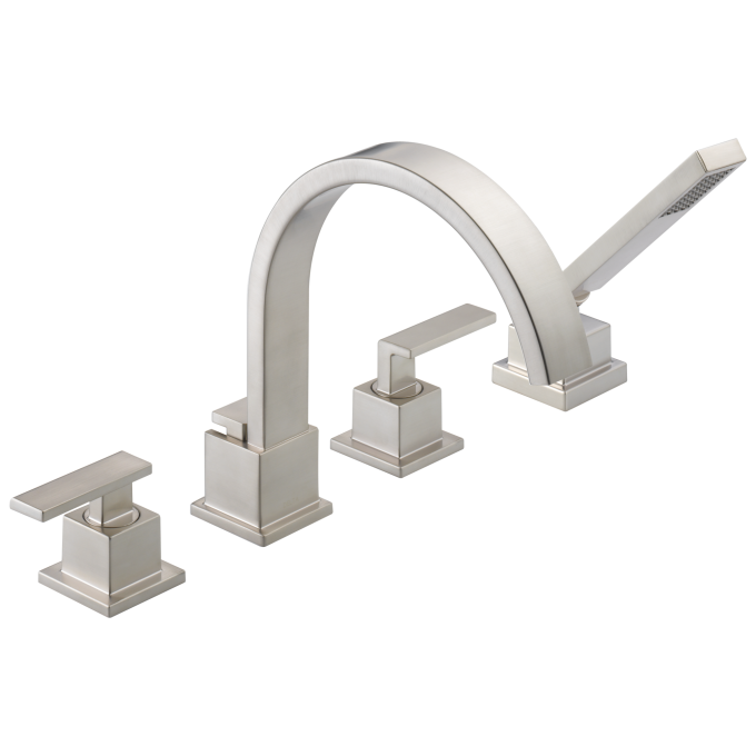 DELTA Vero Roman Tub Trim with Hand Shower — Stainless