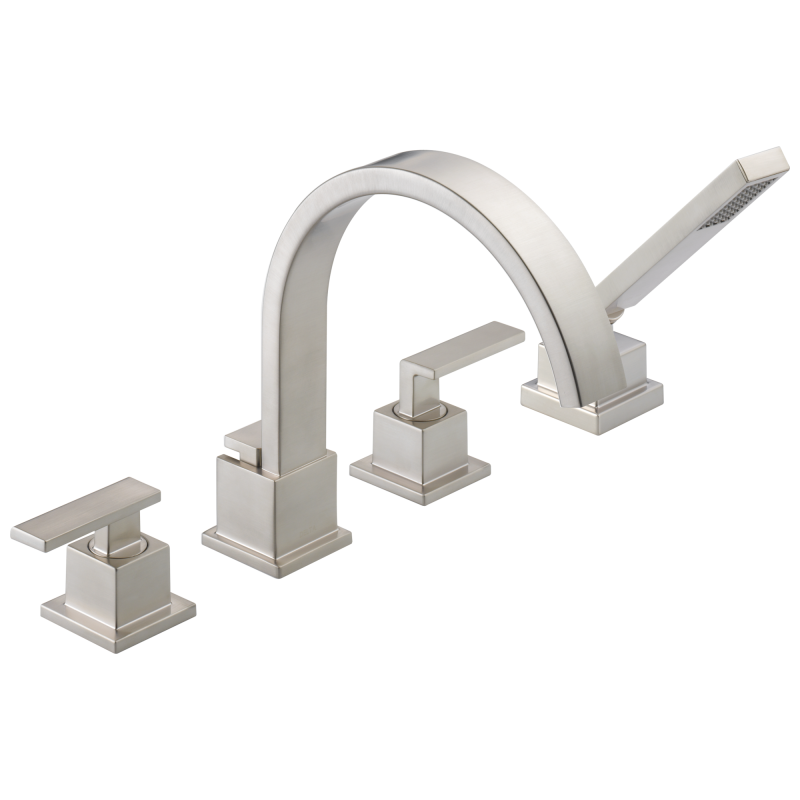 DELTA Vero Roman Tub Trim with Hand Shower — Stainless
