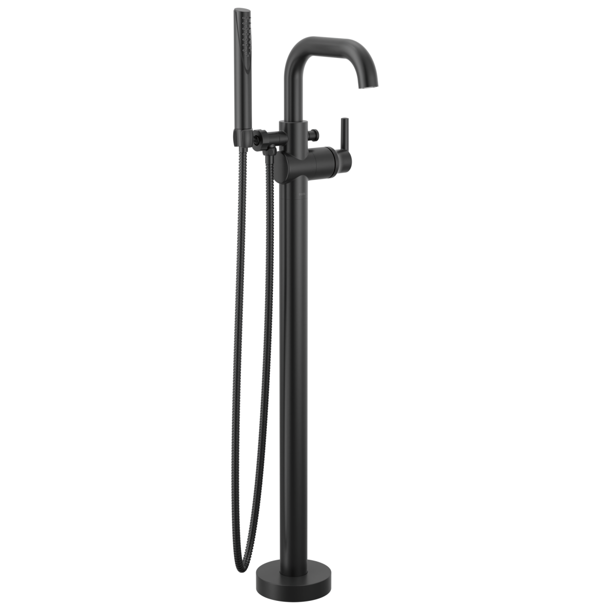 DELTA Trinsic Floor Mount Tub Filler — Matte Black