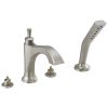 DELTA Dorval Roman Tub with Hand Shower Trim - Less Handles — Stainless