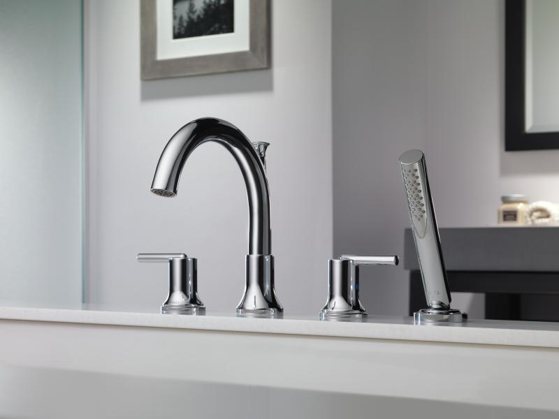 DELTA Trinsic Roman Tub with Hand Shower Trim — Chrome