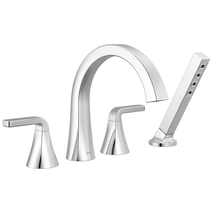 DELTA Lineax Roman Tub Trim with Hand Shower — Chrome