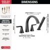 DELTA Lineax Roman Tub Trim with Hand Shower — Matte Black