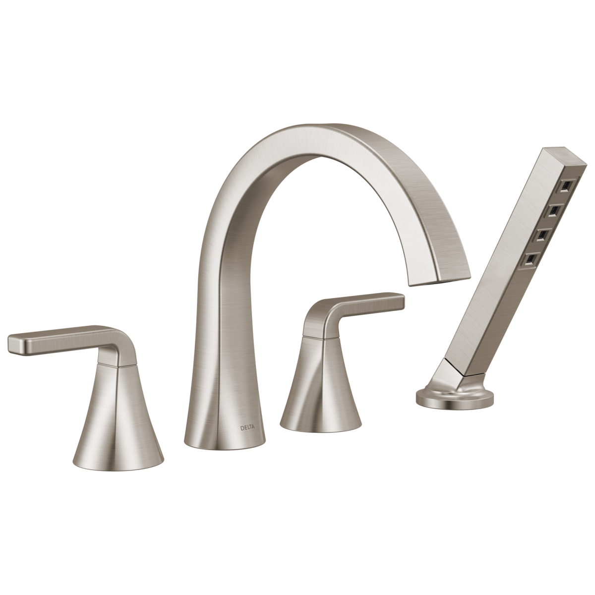 DELTA Lineax Roman Tub Trim with Hand Shower — Stainless