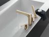 DELTA Zura 4-hole Roman Tub with Handshower Trim — Champagne Bronze