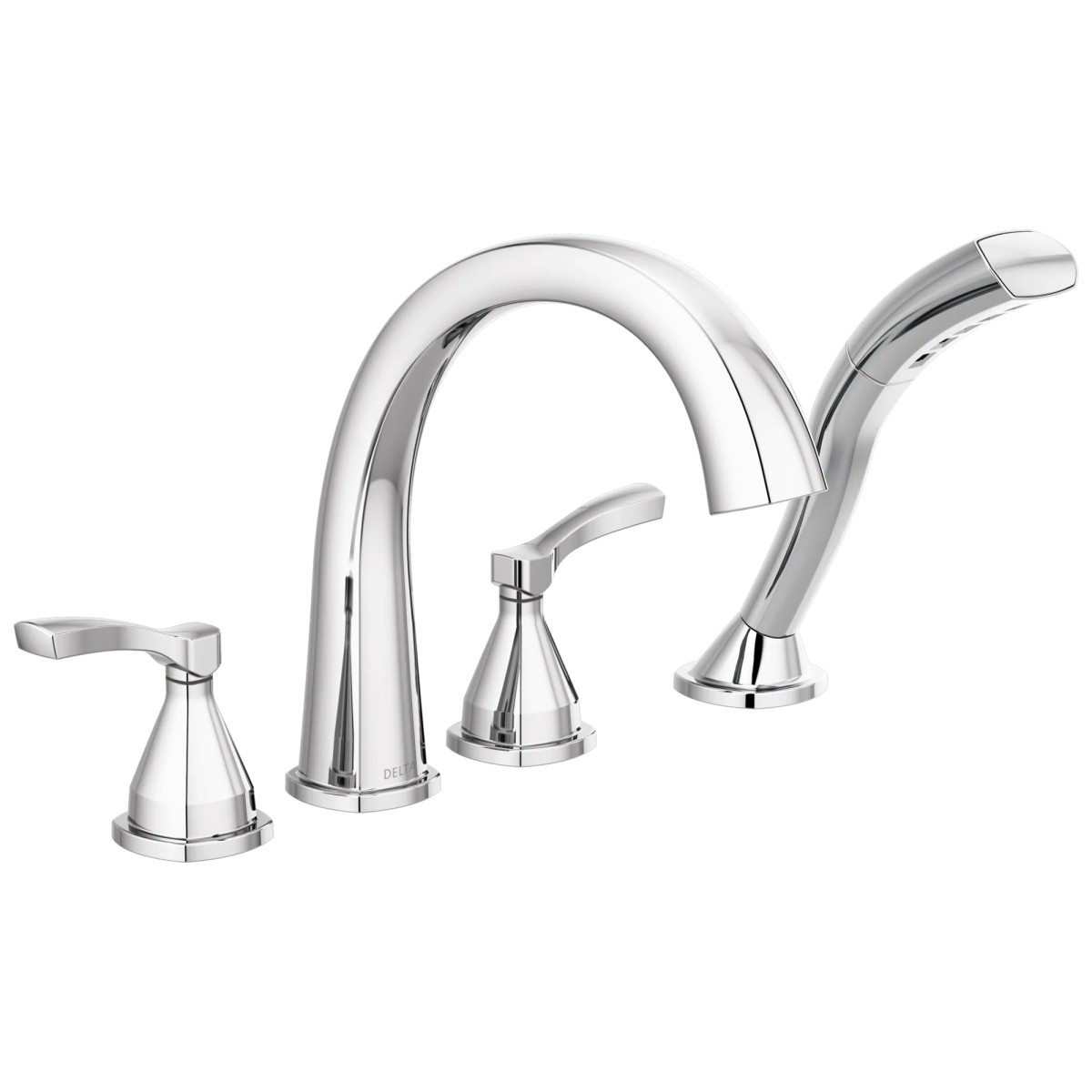 DELTA Stryke Roman Tub Trim with Hand Shower — Lumicoat® Chrome