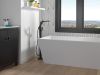 DELTA Tetra Floor Mount Tub Filler Trim — Matte Black
