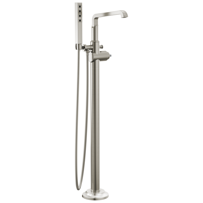 DELTA Tetra Floor Mount Tub Filler Trim — Lumicoat® Stainless