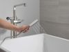 DELTA Tetra Floor Mount Tub Filler Trim — Lumicoat® Stainless