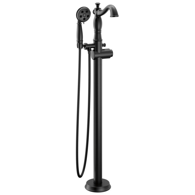 DELTA Cassidy Floor Mount Tub Filler Trim — Matte Black