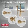 DELTA Cassidy Single Handle Floor Mount Tub Filler Trim with Hand Shower - Less Handle — Champagne Bronze