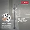 DELTA Cassidy Single Handle Floor Mount Tub Filler Trim with Hand Shower - Less Handle — Chrome