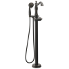 DELTA Cassidy Single Handle Floor Mount Tub Filler Trim with Hand Shower - Less Handle — Venetian Bronze