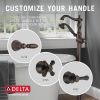 DELTA Cassidy Single Handle Floor Mount Tub Filler Trim with Hand Shower - Less Handle — Venetian Bronze